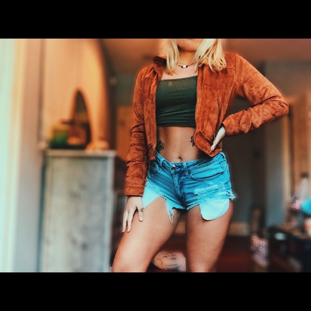 Copper key velvet jacket